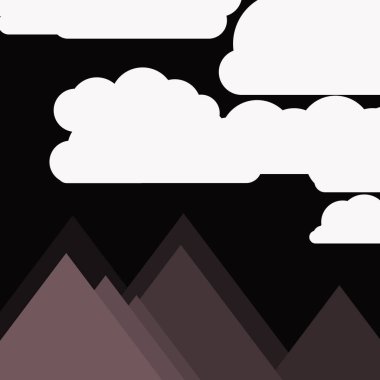 soyut mor rastgele yerleştirilmiş dağlar panorama üretken sanat arkaplan çizimi 