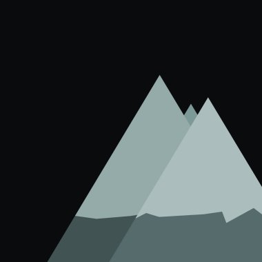 Rastgele yerleştirilmiş dağların soyut panorama üretken sanat arkaplan çizimi  