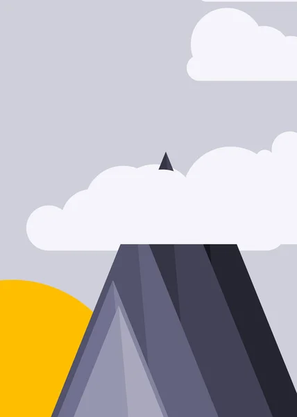 Abstracto Púrpura Azar Colocado Montañas Panorama Arte Generativo Fondo Ilustración — Vector de stock