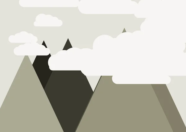 Astratto Verde Casuale Collocato Montagne Panorama Arte Generativa Sfondo Illustrazione — Vettoriale Stock
