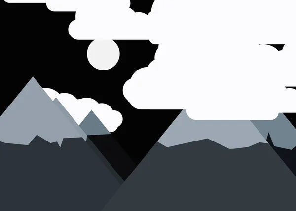 Abstracto Aleatorio Colocado Montañas Panorama Arte Generativo Fondo Ilustración — Vector de stock