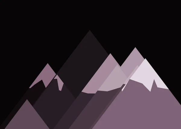 Abstrait Violet Aléatoire Placé Montagnes Panorama Art Génératif Arrière Plan — Image vectorielle