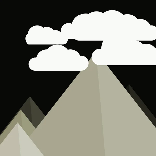 Abstracto Aleatorio Colocado Montañas Panorama Arte Generativo Fondo Ilustración — Vector de stock