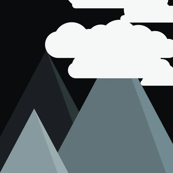 Abstrait Aléatoire Placé Montagnes Panorama Art Génératif Arrière Plan Illustration — Image vectorielle