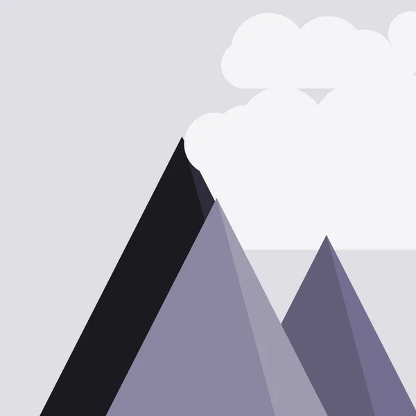 Abstracto Púrpura Azar Colocado Montañas Panorama Arte Generativo Fondo Ilustración — Archivo Imágenes Vectoriales