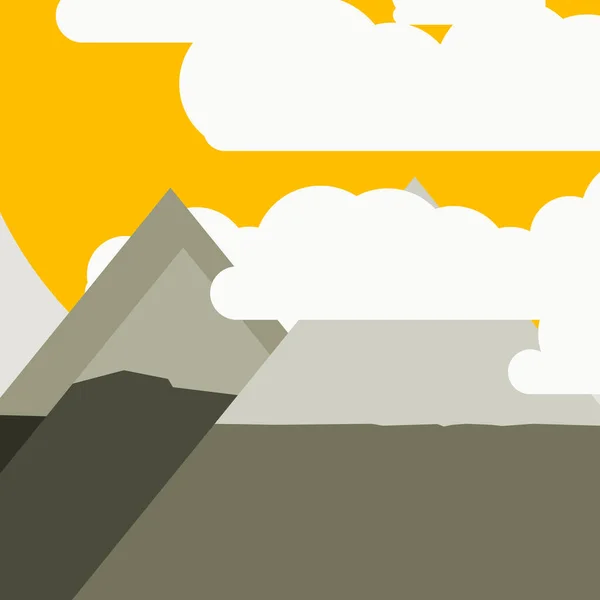 Abstract Groen Willekeurig Geplaatst Bergen Panorama Generatieve Kunst Achtergrond Illustratie — Stockvector