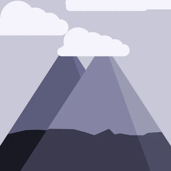 Abstraktní Fialové Náhodné Umístěny Hory Panorama Generativní Umění Pozadí Ilustrace — Stockový vektor