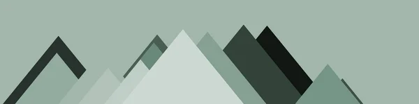 Abstrakte Grüne Zufällig Platzierte Berge Panorama Generative Kunst Hintergrund Illustration — Stockvektor