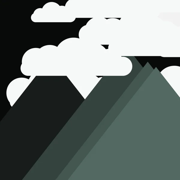 Abstrait Aléatoire Placé Montagnes Panorama Art Génératif Arrière Plan Illustration — Image vectorielle