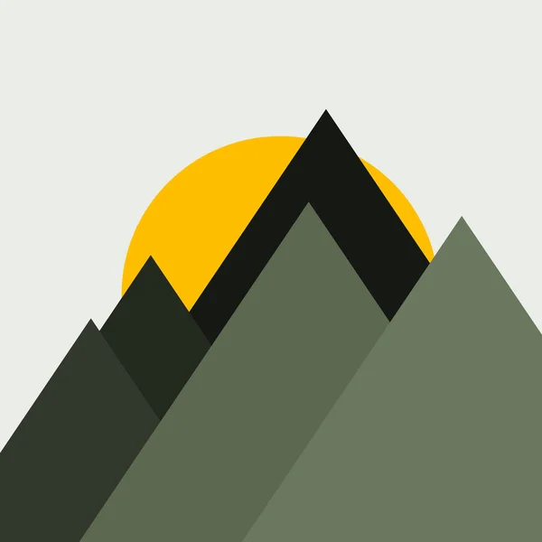 Abstrait Vert Aléatoire Placé Montagnes Panorama Art Génératif Arrière Plan — Image vectorielle