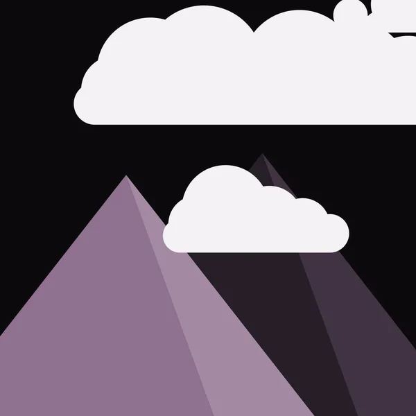 Abstracto Púrpura Azar Colocado Montañas Panorama Arte Generativo Fondo Ilustración — Vector de stock