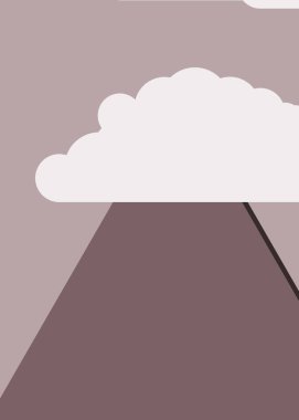 sanatsal renkli dağlar vektör illüstrasyonu