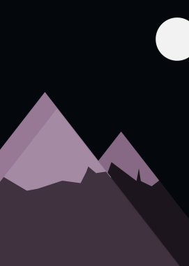 sanatsal renkli Dağlar Panoramik vektör çizimi