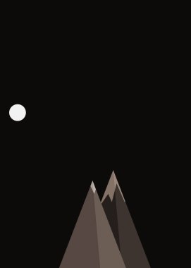 sanatsal renkli Dağlar Panoramik vektör çizimi