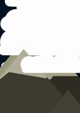 sanatsal renkli Dağlar Panoramik vektör çizimi