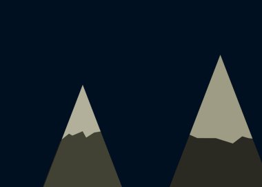 sanatsal renkli Dağlar Panoramik vektör çizimi