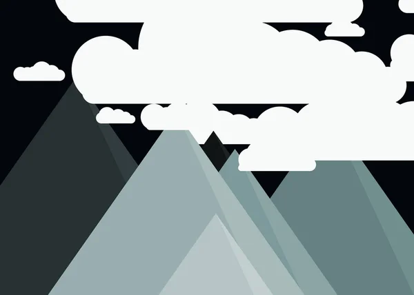 Ilustración Artística Coloridas Montañas Vector — Vector de stock