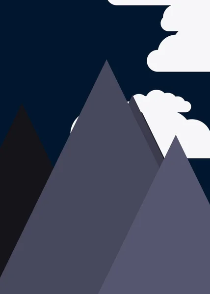 Illustration Vectorielle Artistique Colorée Des Montagnes — Image vectorielle