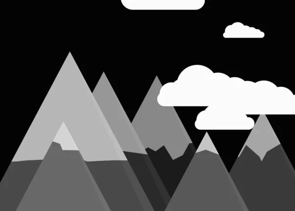 Künstlerisch Bunt Berge Panorama Vektor Illustration — Stockvektor