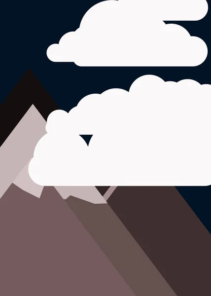 芸術的なカラフルな山パノラマベクトル図 — ストックベクタ