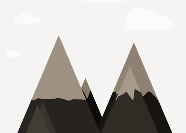 Künstlerisch Bunt Berge Panorama Vektor Illustration — Stockvektor