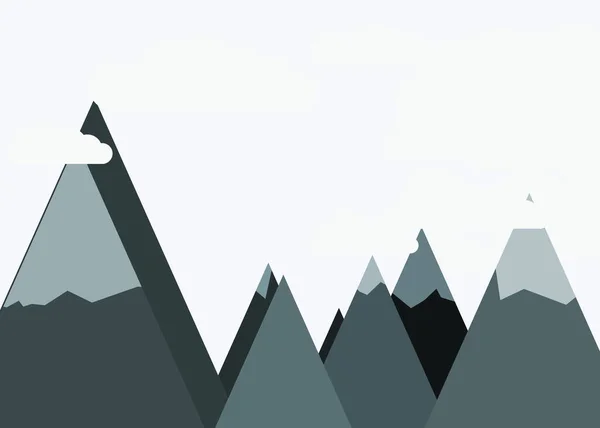 Arte Colorido Montañas Ilustración Vector Panorámico — Vector de stock