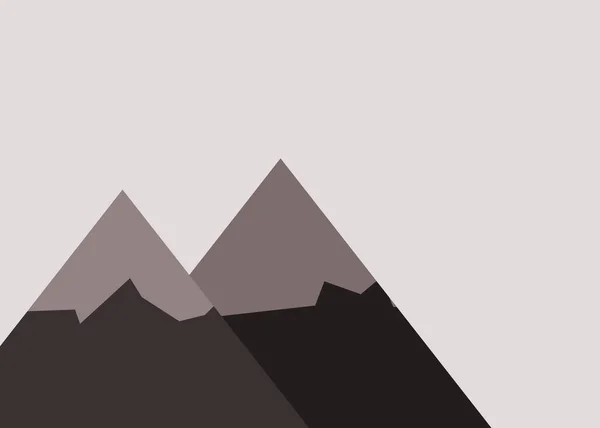Artistico Colorato Montagne Panoramica Vettoriale Illustrazione — Vettoriale Stock