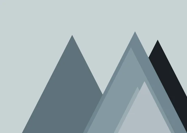 Ilustración Vectorial Montañas Panorámicas Contra Cielo Formas Simples — Vector de stock