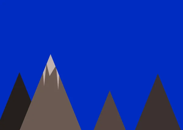 Векторна Ілюстрація Панорамних Гір Тлі Неба Простих Форм — стоковий вектор
