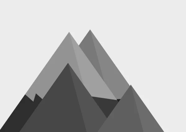 Ilustração Vetor Montanhas Panorâmicas Contra Céu Formas Simples —  Vetores de Stock