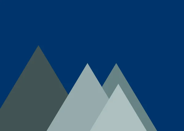 Векторна Ілюстрація Панорамних Гір Тлі Неба Простих Форм — стоковий вектор