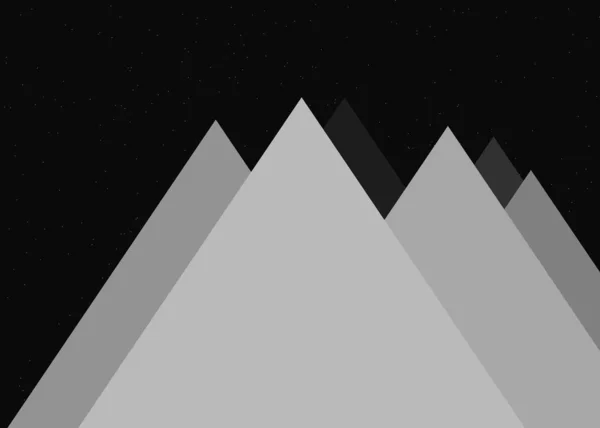 Vektorová Ilustrace Panoramatických Hor Proti Obloze Jednoduchých Forem — Stockový vektor