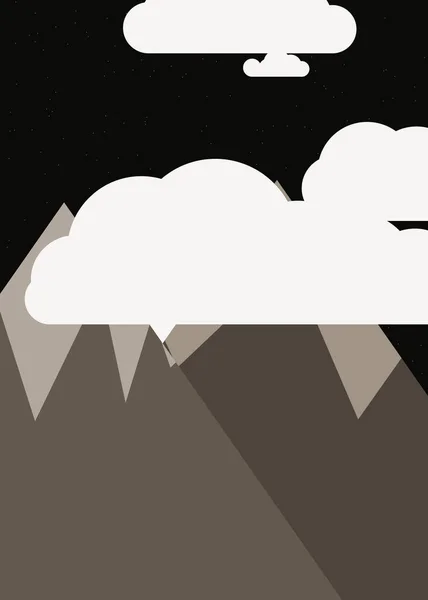 Ilustración Vectorial Montañas Panorámicas Contra Cielo Formas Simples — Archivo Imágenes Vectoriales