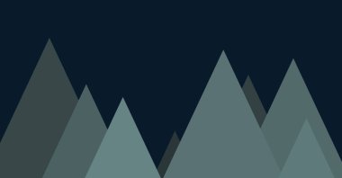 Dağlarla minimalist sanat vektör çizimi kavramı