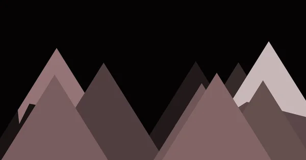 Minimalista Arte Vector Ilustración Concepto Con Montañas — Archivo Imágenes Vectoriales