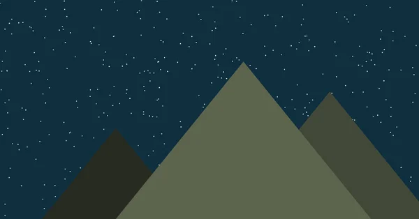 Minimalistic Art Vector Illustration Concept Mountains — Stock Vector