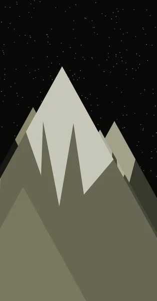 Minimalistic Art Vector Illustration Concept Mountains — Stock Vector