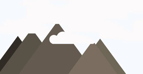 Minimalistic Art Vector Illustration Concept Mountains — Stock Vector