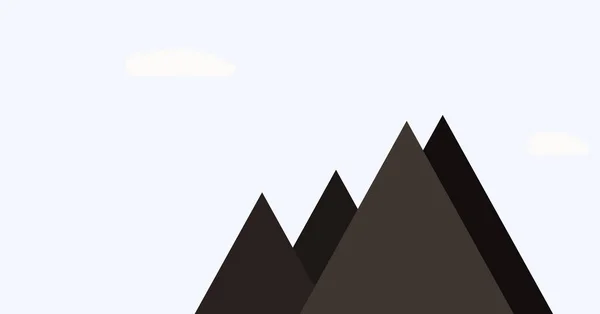 Minimalistische Kunst Vector Illustratie Concept Met Bergen — Stockvector