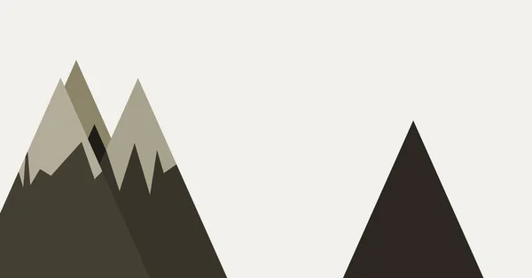 Montañas Panorama Abstracto Aleatorio Colocado Arte Generativo Fondo Ilustración — Vector de stock