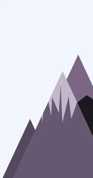Montañas Panorama Abstracto Aleatorio Colocado Arte Generativo Fondo Ilustración — Vector de stock