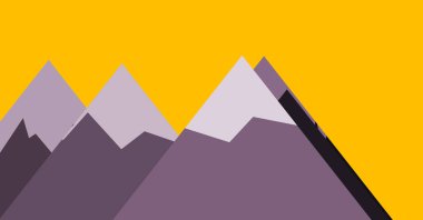 Dağlar panorama soyut rastgele yerleştirilmiş üretken sanat arkaplan çizimi