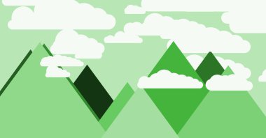 Dağlar panorama soyut rastgele yerleştirilmiş üretken sanat arkaplan çizimi