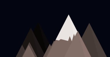 Dağlar panorama soyut rastgele yerleştirilmiş üretken sanat arkaplan çizimi