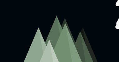 Dağlar panorama soyut rastgele yerleştirilmiş üretken sanat arkaplan çizimi