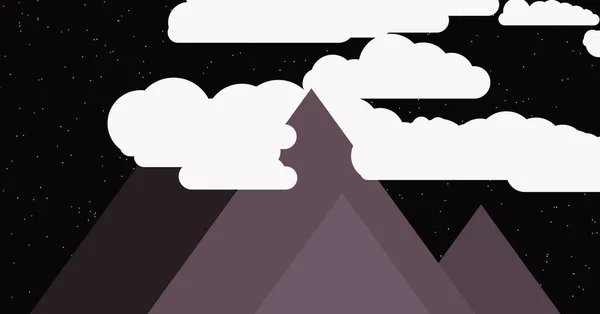 Berg Panorama Abstrakt Slumpmässigt Placerade Generativ Konst Bakgrund Illustration — Stock vektor