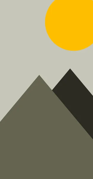 Montagnes Panorama Abstrait Aléatoire Placé Art Génératif Arrière Plan Illustration — Image vectorielle