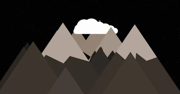 Hory Panorama Abstraktní Náhodné Umístěn Generativní Umění Pozadí Ilustrace — Stockový vektor