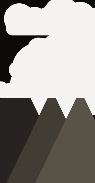 Panorama Gór Abstrakcyjny Losowo Umieszczone Generative Art Tło Ilustracja — Wektor stockowy