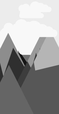 Dağlar panorama soyut rastgele yerleştirilmiş üretken sanat arkaplan çizimi